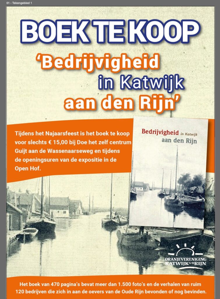 Het boek Bedrijvigheid in Katwijk aan den Rijn. Te Koop vanaf dinsdag 25 augustus.