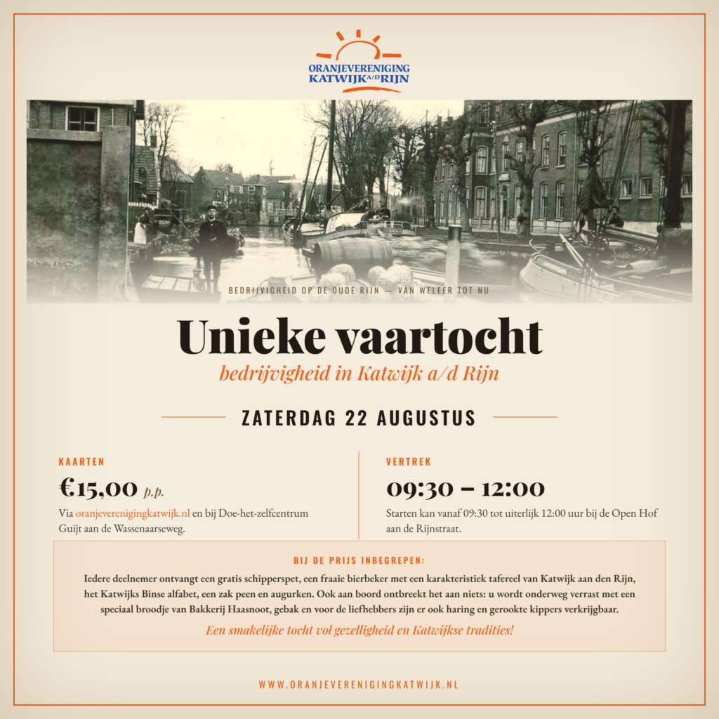 Unieke vaartocht bedrijvigheid in Katwijk aan den Rijn